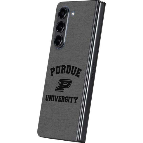 Purdue University Purdue Grey Logo Galaxy Z Fold5 5G Skin